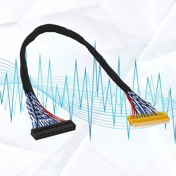 5 stk. 30-pin LVDS-kabel 2-kanals 8-bit understøttelse 1280x1024 til 17/19 tommer TFT LCD-panel