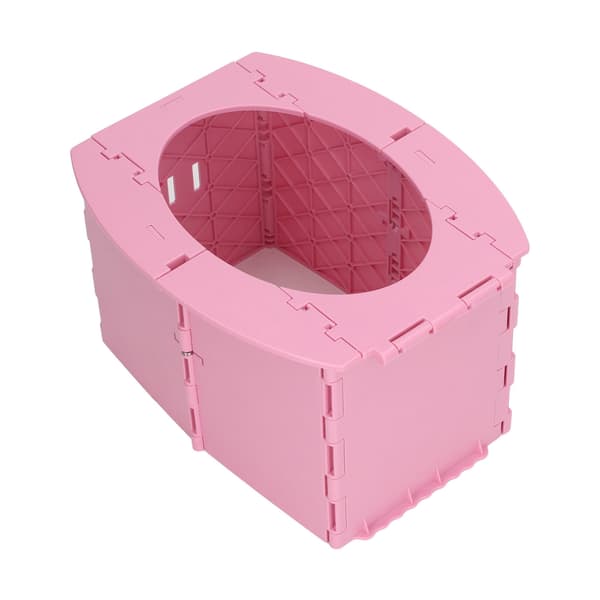 Sammenleggbart PP bærbart babypotte for camping, reise, langkjøring, rosa