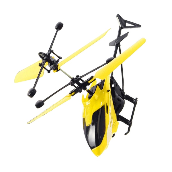 Kaukosäädinhelikopteri induktiohover RC-helikopteri valon pudotuksenkestävällä ladattavalla lentokoneen keltaisella
