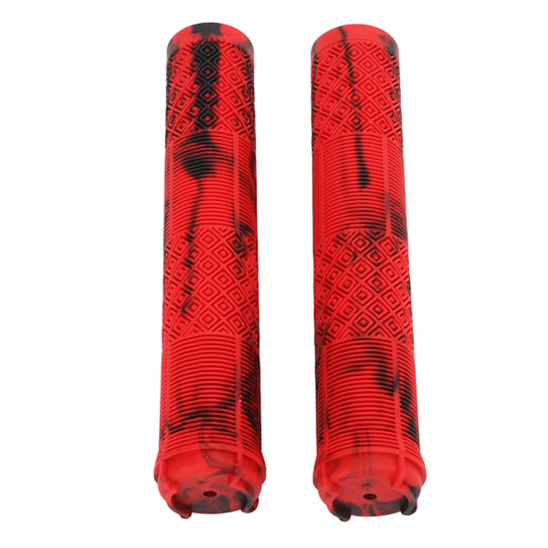 1 pari 17 cm polkupyörän ohjaustangon kädensijat TPE-kumia liukumattomat pyörän kädensijat tavalliselle 22,2 mm:lle punamusta