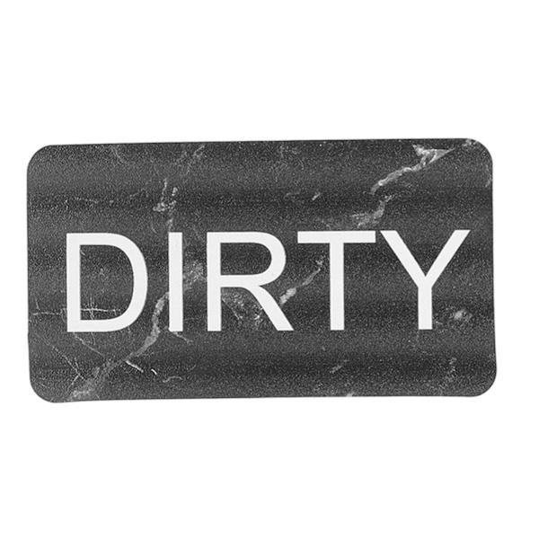 Magnetisk diskmaskin Dubbelsidig Ren Smutsig Ord Magnet Vattentät Anti Scratch DIY Kylskåpsmagnet för kök Marmor Svart till Vit