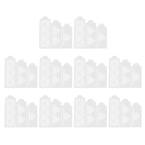 10 set kaksprayform kakgräns präglingsform fondant dessert bakningsstencilar