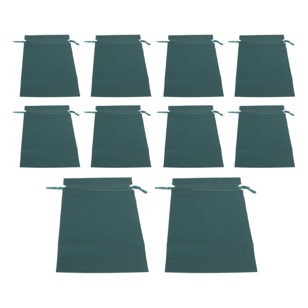 10 stk. Oppbevaringspose Sammenleggbar Vanntett Vaskbar Pålitelig Slitesterk Snøredesignpose for skolereiser Svartgrønn