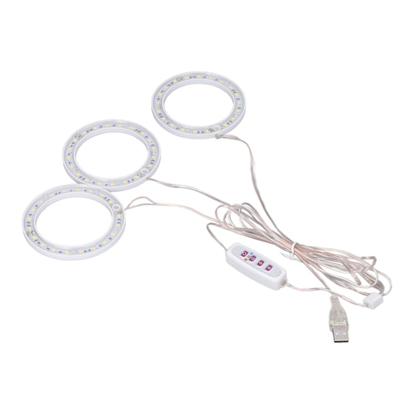 LED växtväxtlampor Full Spectrum USB Växande Ljus Timing 5 Nivåer Dimning för inomhusväxtväxt Rosa Lila Ljus