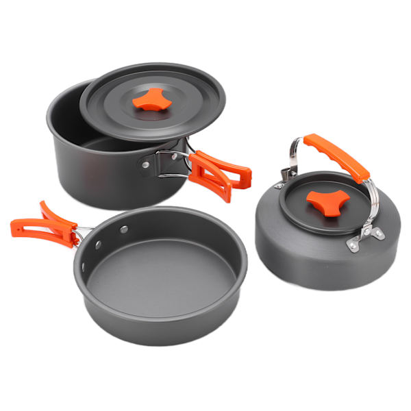 Kastrull med Serviskombination Halkskydd Non-stick Beläggning Lätt att Rengöra Camping Köksredskapsset
