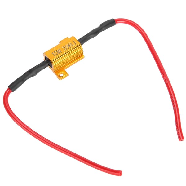 2 stk. Bil LED Dekoder Anti Hyper Flash Ingen Fejl Trådviklet Belastningsmodstand 10W 39Ω