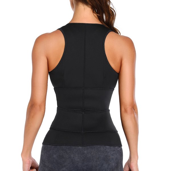 Kvinder talje træner korset lynlås vest Justerbar neopren kropsform Cincher tanktop talje Shapewear