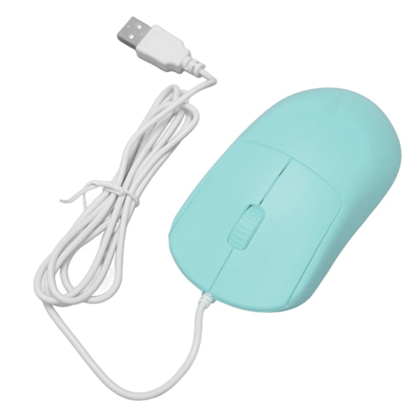 Trådbunden Mus Optisk 1200DPI USB-Port Ergonomisk Design Plug and Play Datormus för Bärbara Datorer Stationära Datorer Blå