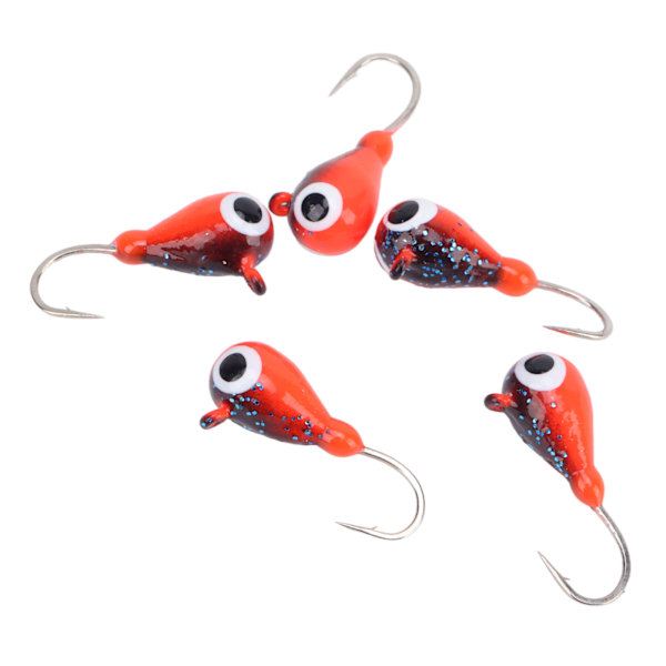 5 stk Isfiske Jigs Kit Isfiske lokkersett for utendørs ferskvann saltvann 5mm