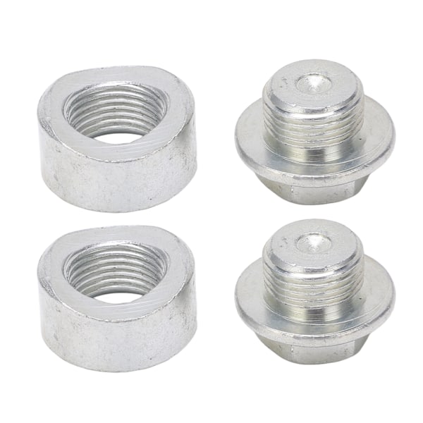 1 Par Syre-Sensor Svetsbussning M18 X 1.5mm Notchad Montering Bussning med Zinkpläterad Plugg för Bil
