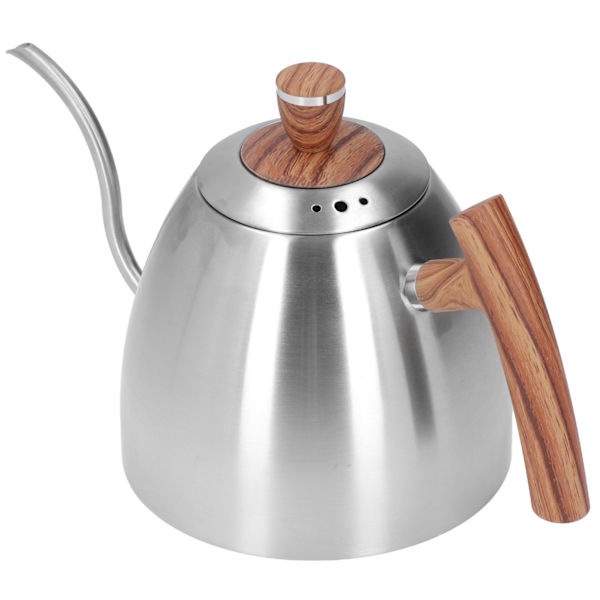 Häll över vattenkokare 800 ml Hållbar Rostfri Stål Bakelit Handtag Ergonomisk Design Svanhals Pip Kaffe Vattenkokare