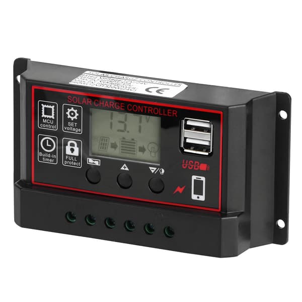 12V 24V 50A Solcelle Oplader Fotovoltaisk Controller USB 5V Output med Digitalt Display