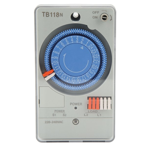Mekanisk timerbryter Anti-interferens Programmerbar tidtaker for gatelys 220‑240V