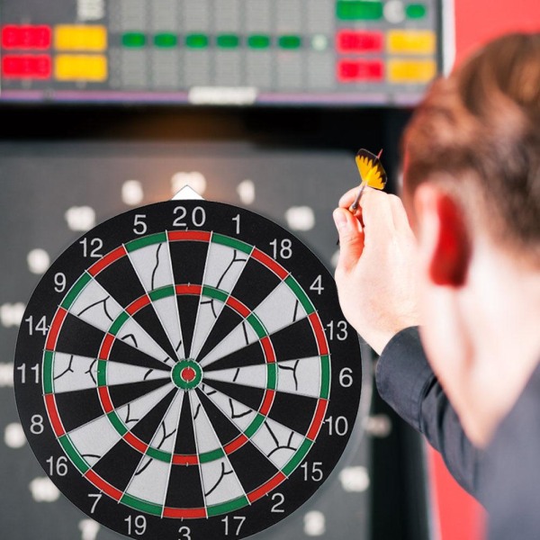 Tvåsidig darttavla darttavla för vuxna Två sidor flockande darttavla darttavla tillbehör