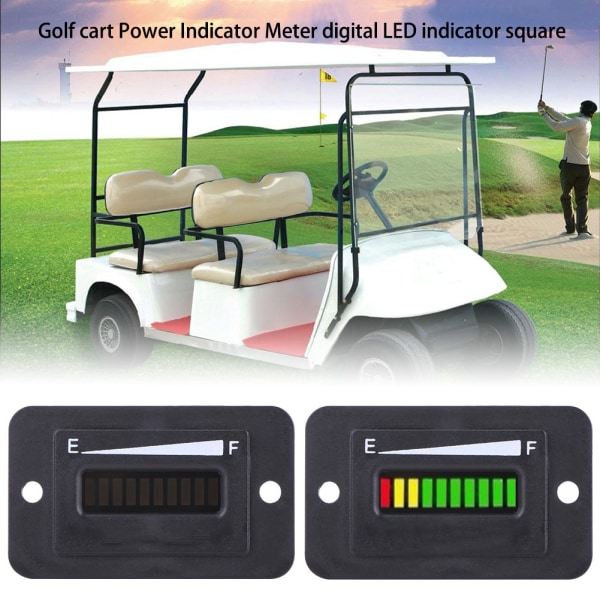 12V/24V LED digital batteriindikator Metermåler til golfvogn