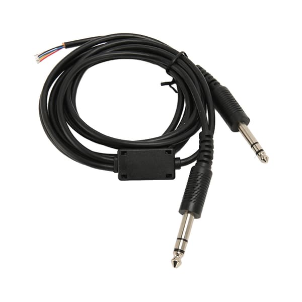 Udskiftningskabel til flyheadset til David Clark AVCOMM Pilot Dual GA Plug Aviation Hovedtelefon DIY Kabel 6.6ft