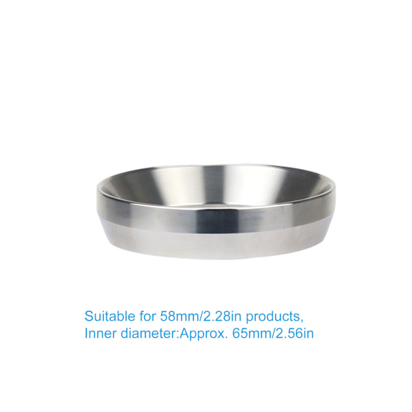 Doseringstratt Anti Flygande Pulver Aluminiumlegering Universal Dosering Ringar för Hushåll Kaffebutik 58mm/2.3in Rostfritt Stål Färg