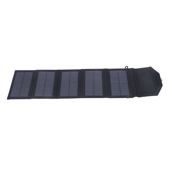 Solpanel 15W 5V Dubbel USB-utgång Bärbar Vikbar Solladdningspanel för Utomhusbruk