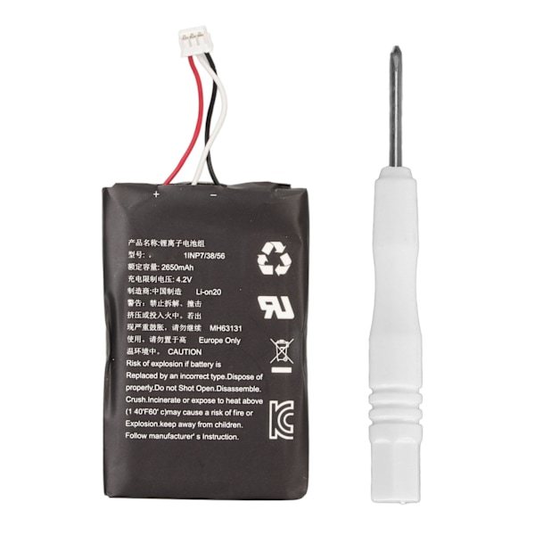 2650mAh Trådløs Controller Batteri Udskiftningsbatteri til PS 5 Dualsense Controller