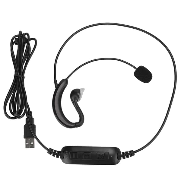 Ørekrok Headset USB Hodetelefon Datamaskin Bærbar PC Tilbehør for Skype / QQ / MSN