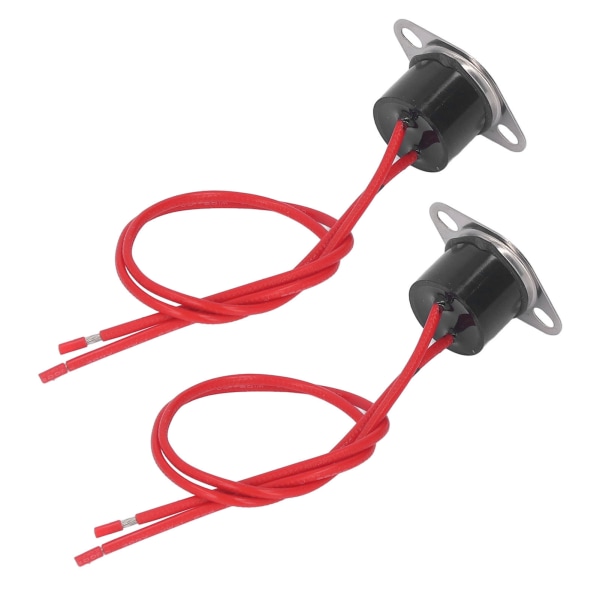 2 st termisk kontrollbrytare vattentät bimetallisk sensor snabb respons termostat temperatursensor 10A 250V 120℃