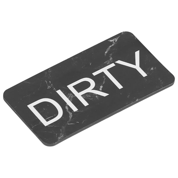 Magnetisk diskmaskin Dubbelsidig Ren Smutsig Ord Magnet Vattentät Anti Scratch DIY Kylskåpsmagnet för kök Marmor Svart till Vit