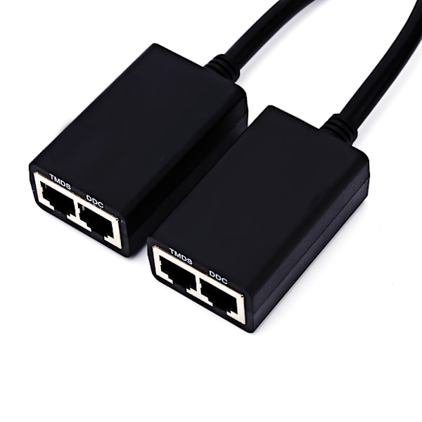 30M HDMI över RJ45 CAT5e CAT6 LAN Ethernet Balun Extender Repeater Upp till 1080P