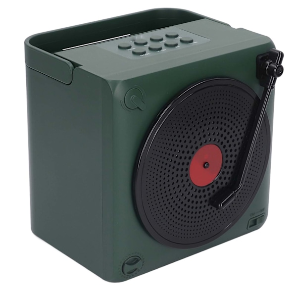 Karaokemaskin med to mikrofoner, bærbar LED Bluetooth-høyttaler for bursdag, hjemmefest, grønn