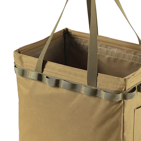 Camping Oppbevaringspose Stor Kapasitet Multifunksjonell Sammenleggbar Utility Tote Bag for Piknik Reise Bil Khaki
