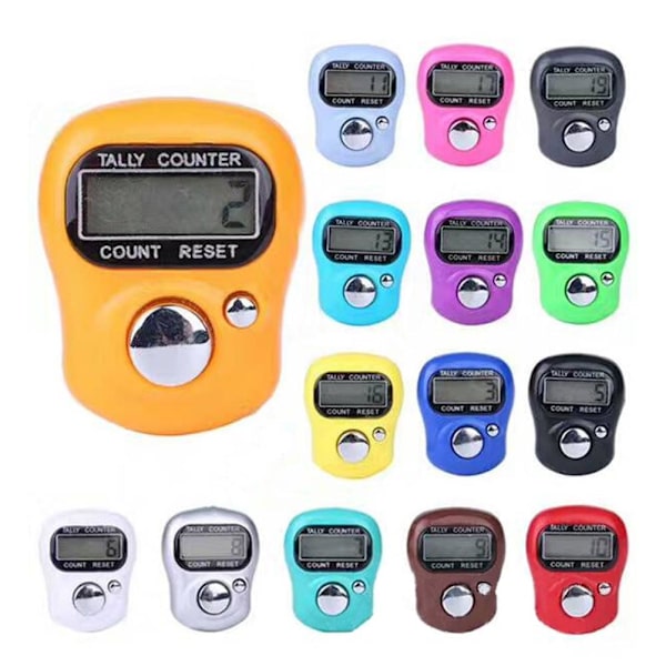 Digital Handräknare Bärbar LCD Elektronisk Finger Handring Stickningsvarvsräknare Fitness Fingerräknare