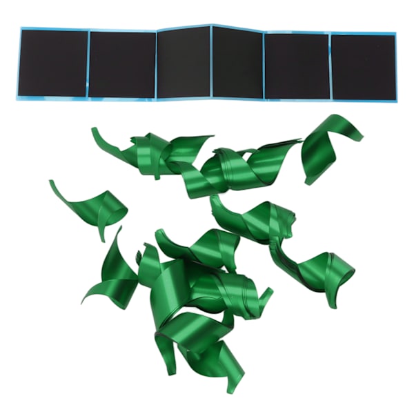 50 stk. bueskydnings spin vanes 1,75 tommer højre hånd metal spin wing vanes pileskaft fjerfletning med tape til DIY recurve og compound buer grøn
