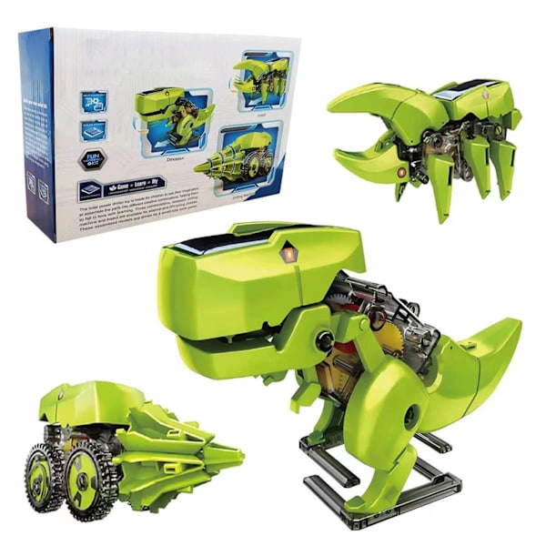 Robot Dinosaur Legetøj 3 i 1 Sol Insekter Robotter Bore Maskiner Samlet Byggespil Legetøj til Børn i Alderen 8 9 10 11 12