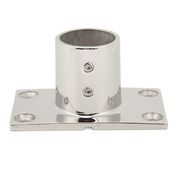 Båt Rekkverk Beslag Rektangulær Base Sølv Robust Rustfri Båtdekk Rekkverk Rektangulær Base for Båt Marine Yacht 90°25MM/1in