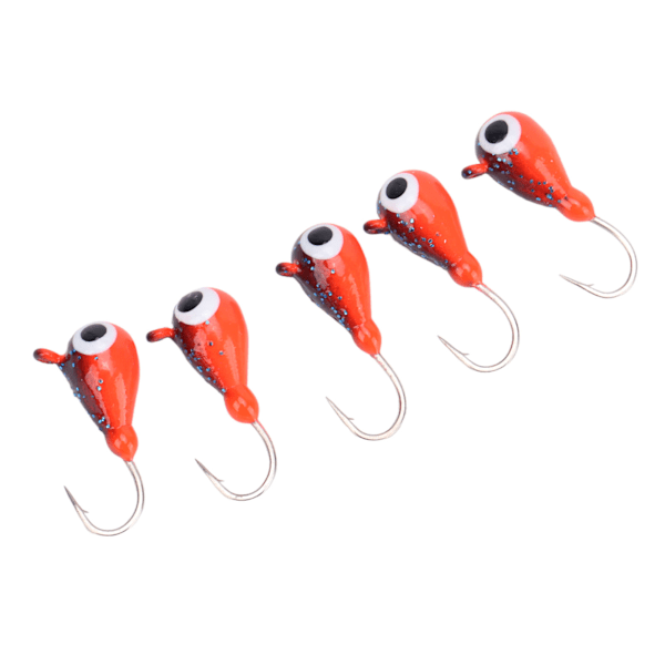 5 stk Isfiske Jigs Kit Isfiske lokkersett for utendørs ferskvann saltvann 5mm