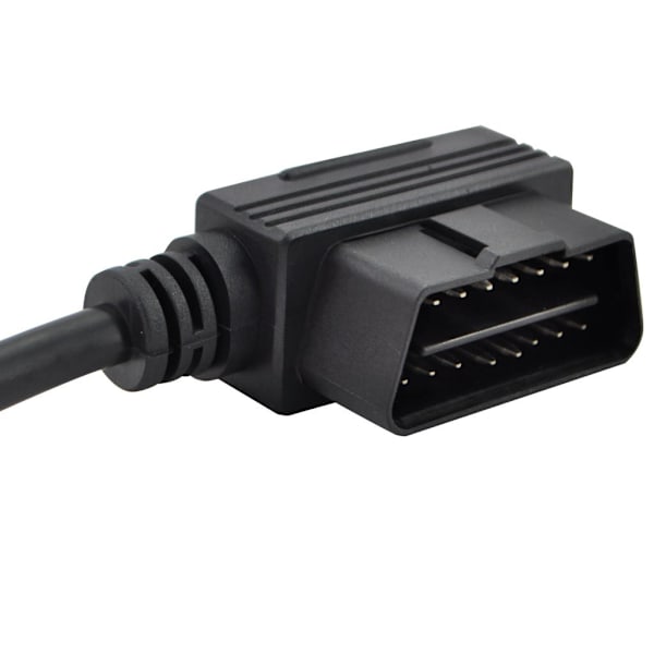 30cm/12 høyre vinkel OBD2 OBD II Y-splitterkabel 1x hann og 2x hunn J1962 portlinjeadapter