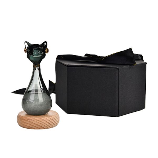 Väderprognos Kattflaska Svart Ergonomisk Robust Glas Väderprognos För Vardagsrum Kök