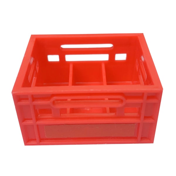 Miniatyrölkorg Modell Plast Dollhouse Öllåda Lätt konstgjord miniölfodral Hemmabar Dekor Röd