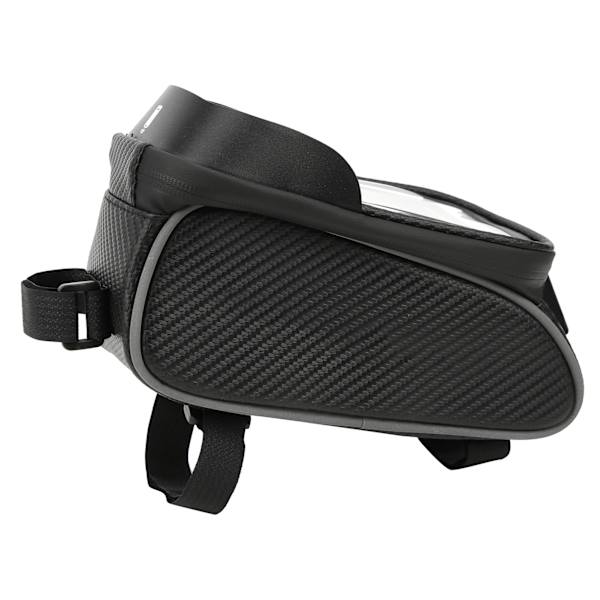 Cykeltaske Udendørs Mobiltelefon Front Beam Vandtæt Rørtaske Cykelsadel Polyester