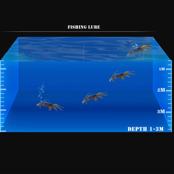 3D-simulering Mjuk fiskebete Mask lockar Vevbeten Krokar Tackle