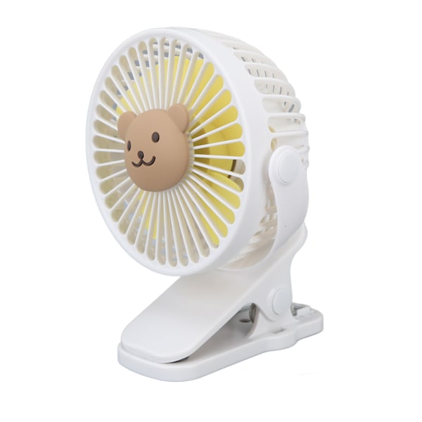 Lastenvaunufani USB-liitännällä, sarjakuva, 3 nopeutta, kannettava, tyylikäs, säädettävä, tyyppi 3