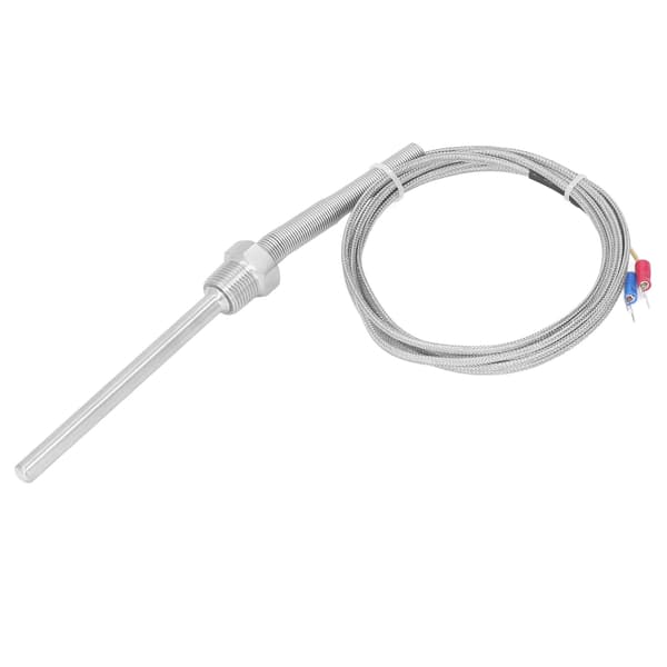Termoelement K-typ 0-400℃ 3/8 NPT 8x100mm Temperatursensorprob i rostfritt stål 2m / 6,56ft