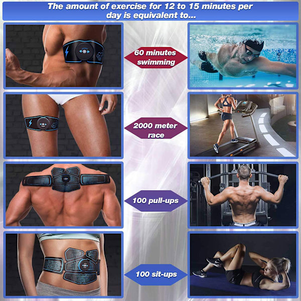 Lihasharjoitusmatto Sähköinen lihasstimulaattori EMS Smart Fitness Device
