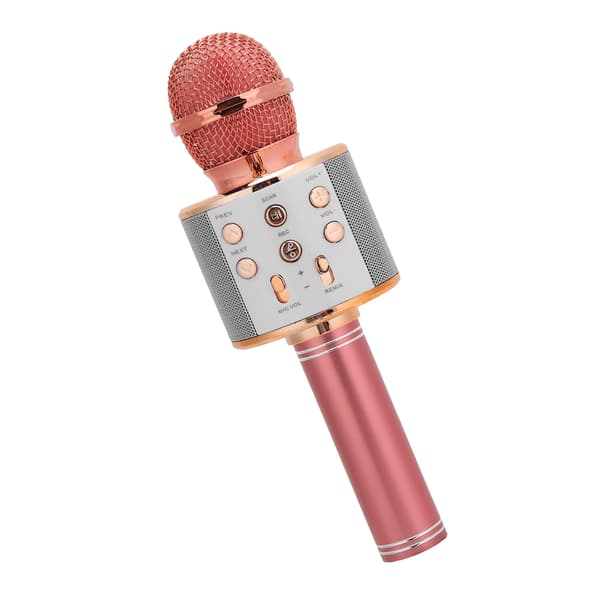 Trådløs Bluetooth Håndholdt Mikrofon Høyttaler Multifunksjon KTV Rose Gull