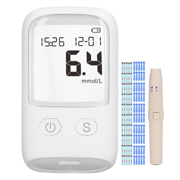 Blodsockermätare Kit Automatisk Hög Precision Testpen Testpapper Blodinsamlingssprutor Blodsocker Testkit