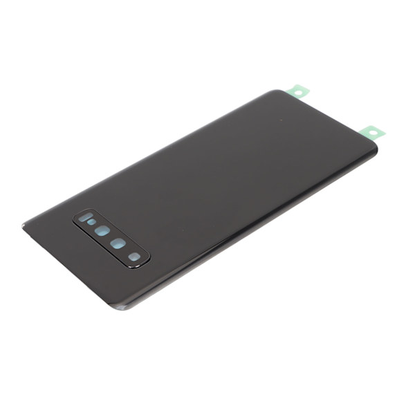 Bagside glasdækselhus med forudinstalleret kameralinsetape Touch Pen Telefonholder Erstatning til Galaxy S10+Plus Black