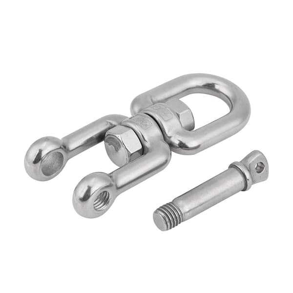 Kraftig 304 rustfrit stål drejelig ring snap rullesjakkel 12mm