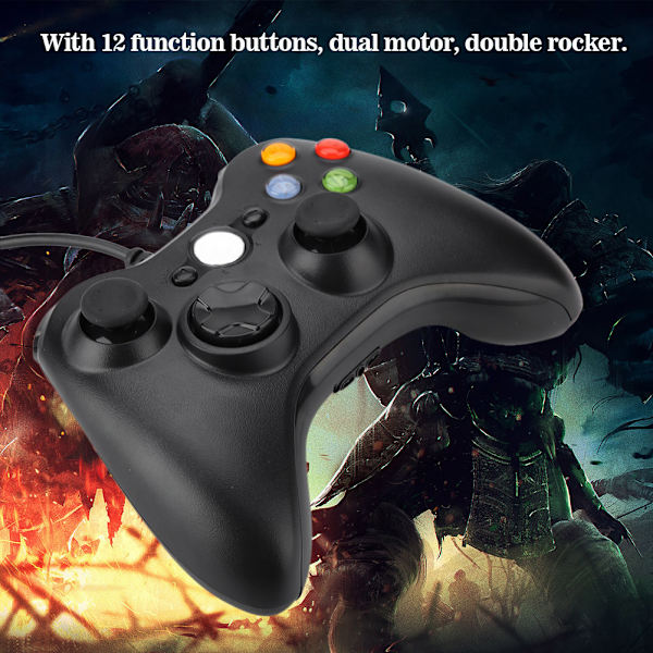 Langallinen USB portti Peliohjaimen peliohjain Joypad Joystick -pelikahva Xbox 360:lle