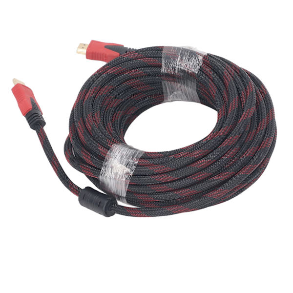 HD Multimedia Interface Kabel 49ft Længde TV Computer Projektor HD Ledning Rød Sort Stabil Transmission HD Kabel