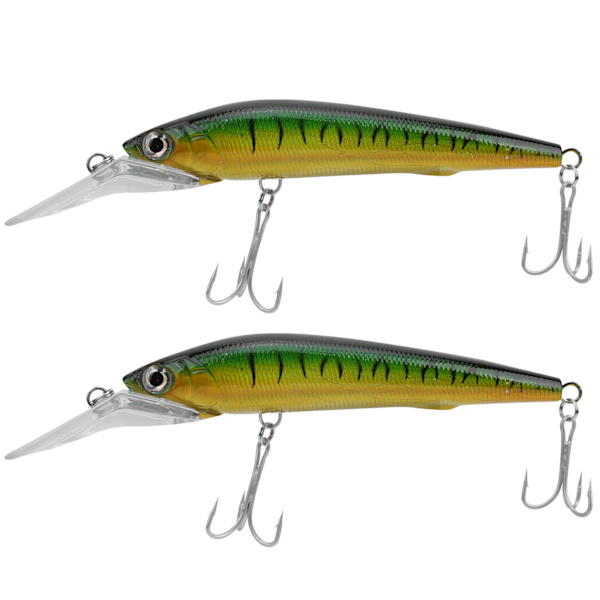 2 stk kunstig plastsimulering dypdykking Minnow lokke agn fisketilbehør2#