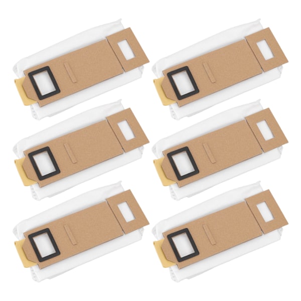 6 stk støvpose støvsuger reservedeler for Xiaomi Roborock T7S Plus EU-versjon